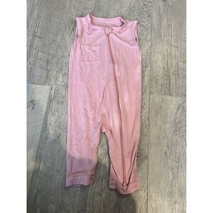 Kyte Baby Light Pink Footless Zip Bamboo 2T Sleeveless Romper